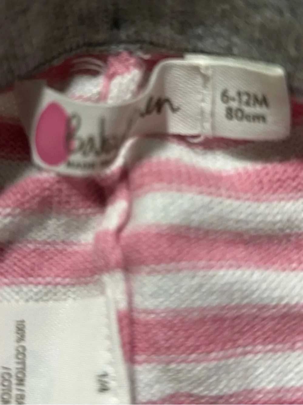 Baby Boden Girls Striped Sweatpants Joggers Size 6-12 Months